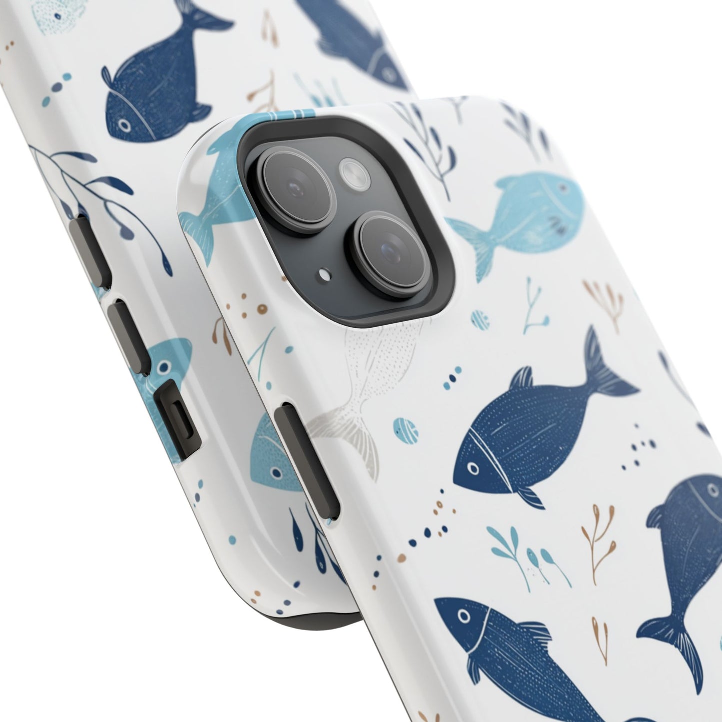 Oceanic Blue Fish Pattern - MagSafe iPhone Series Case