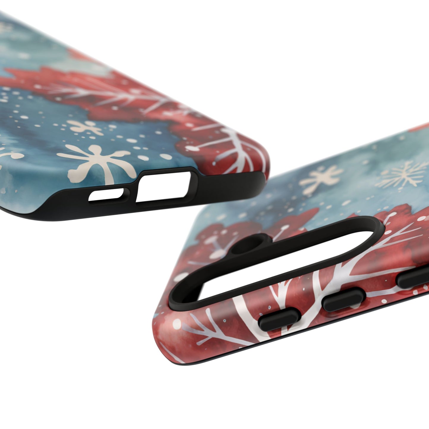 Crimson Snowflake Charm – Samsung Galaxy Case