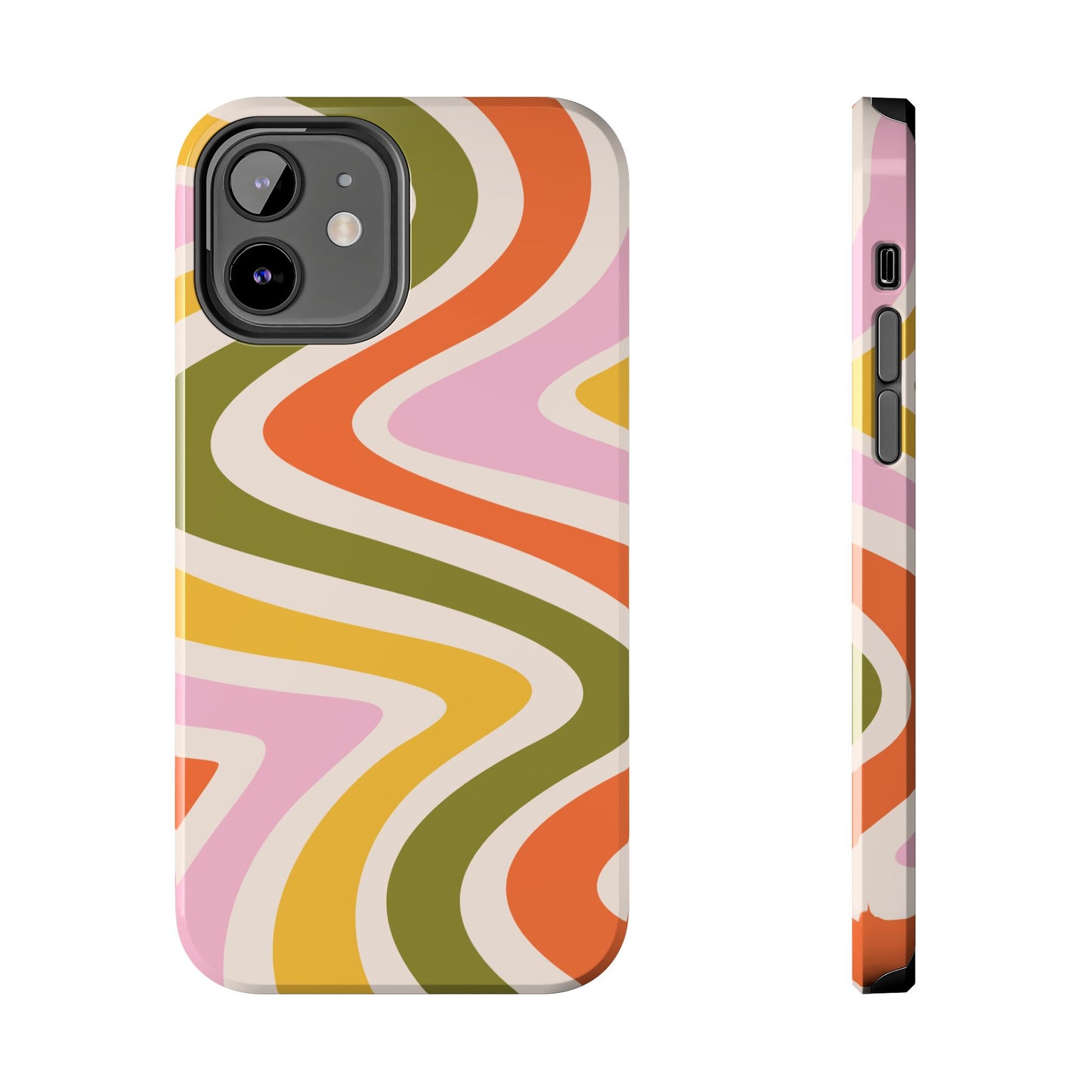 Retro Groove iPhone Case – 70s-Inspired Design with Dual-Layer Protection