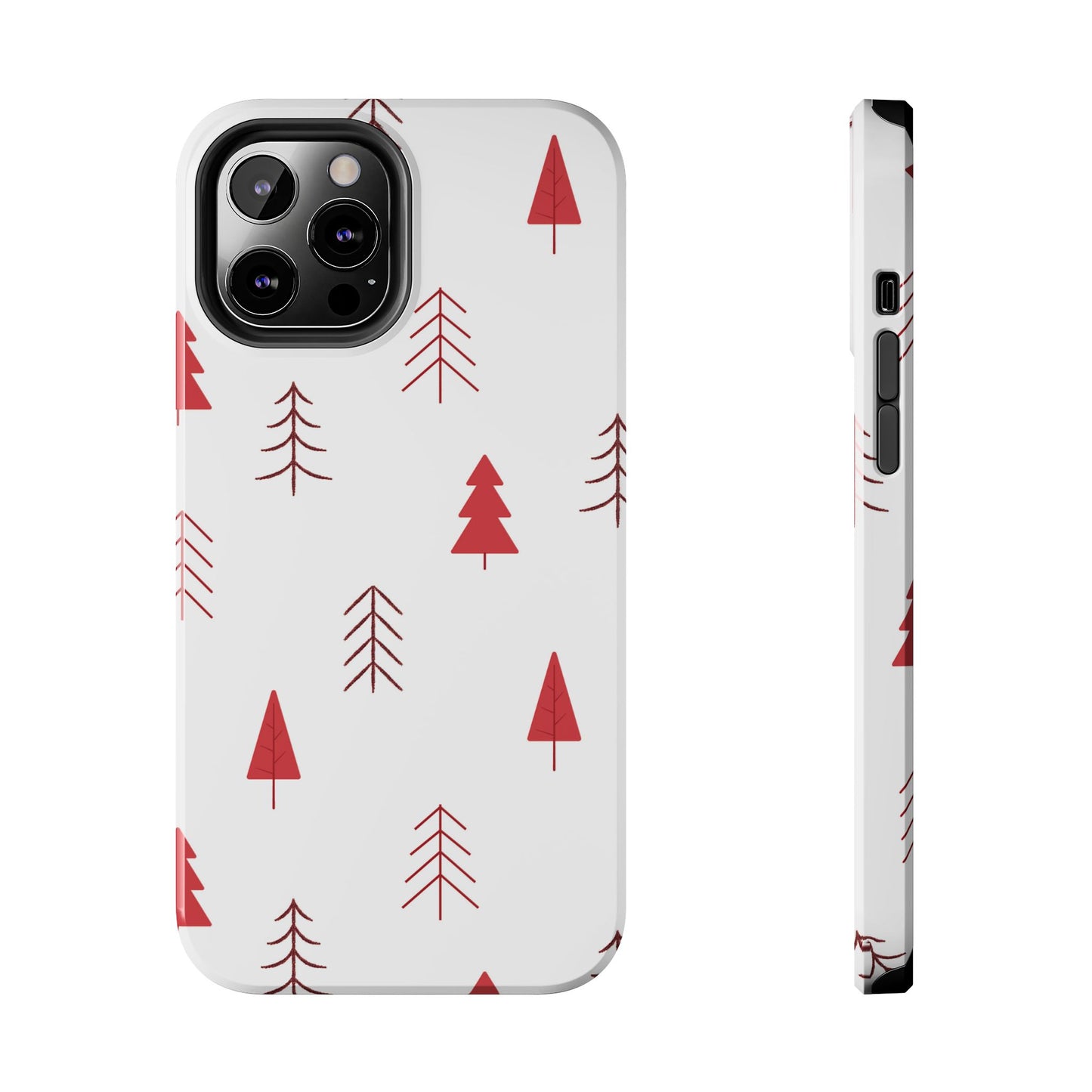 Scandi Red Pine Trees - iPhone Series Case