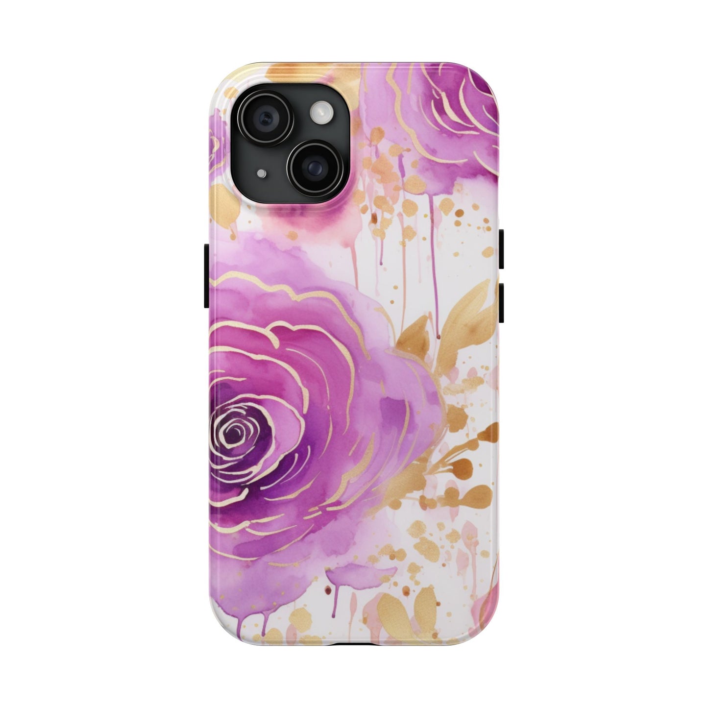 Radiant Purple & Gold Floral - iPhone Series Case