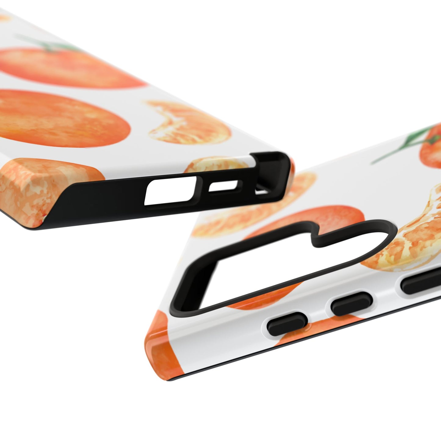 Tangerine Dreams Tough Samsung Galaxy Case – Watercolor Orange Design, Shockproof Dual Protection