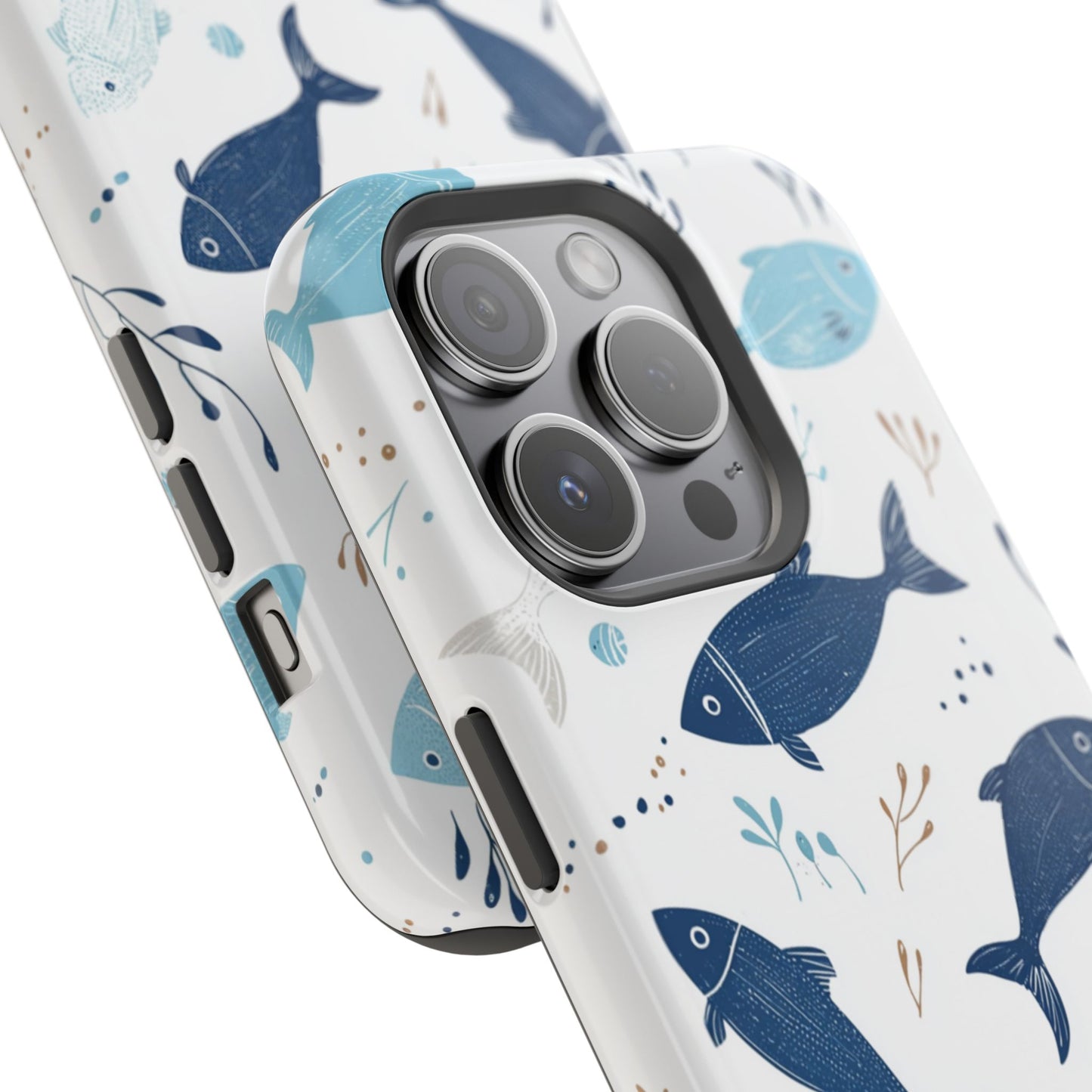 Oceanic Blue Fish Pattern - MagSafe iPhone Series Case