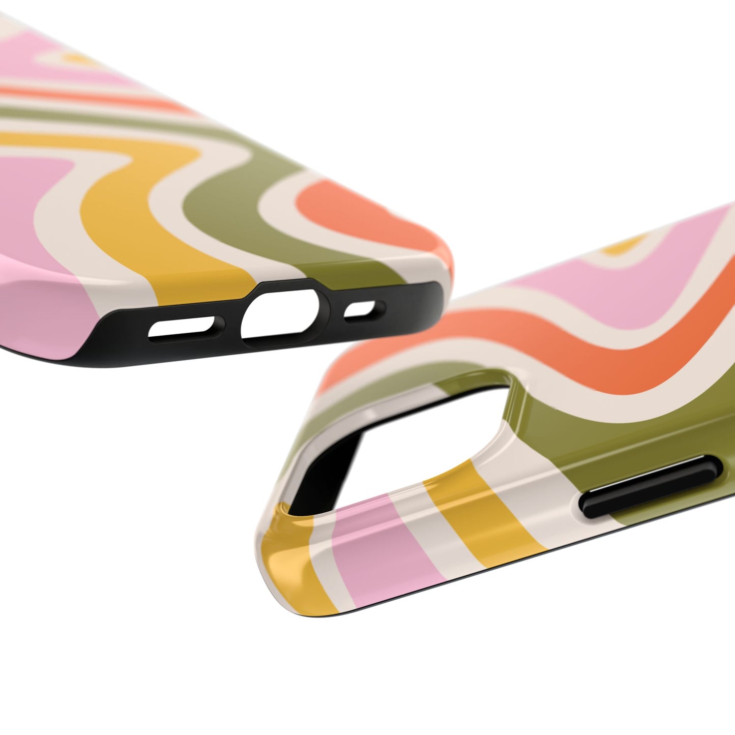 Retro Groove iPhone Case – 70s-Inspired Design with Dual-Layer Protection