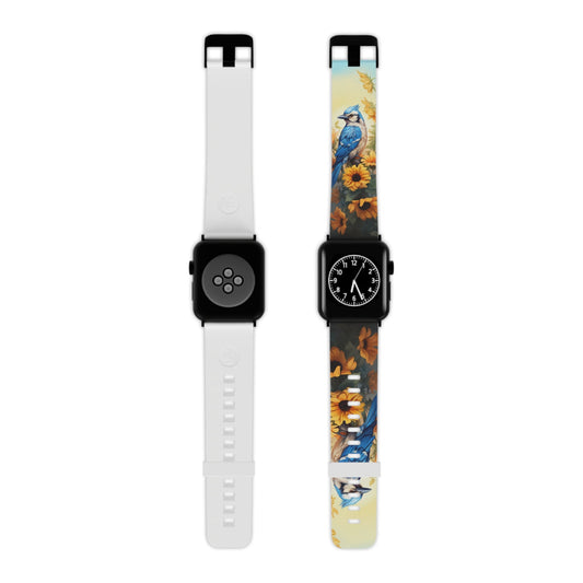 Blue Jay & Sunflowers Apple Watch Band - BOGO Cases