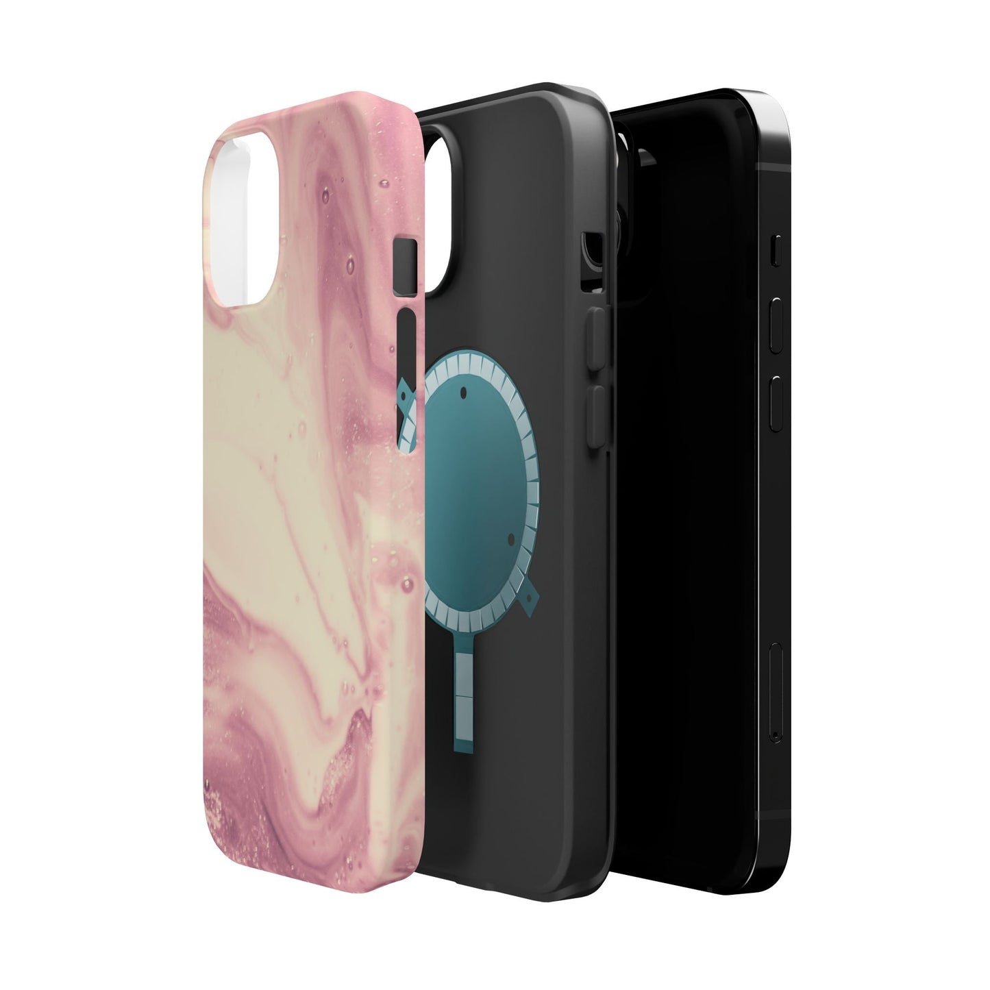 Blush Marble Glow – MagSafe Case with Pink & Rose Gold Marble Design - BOGO Cases