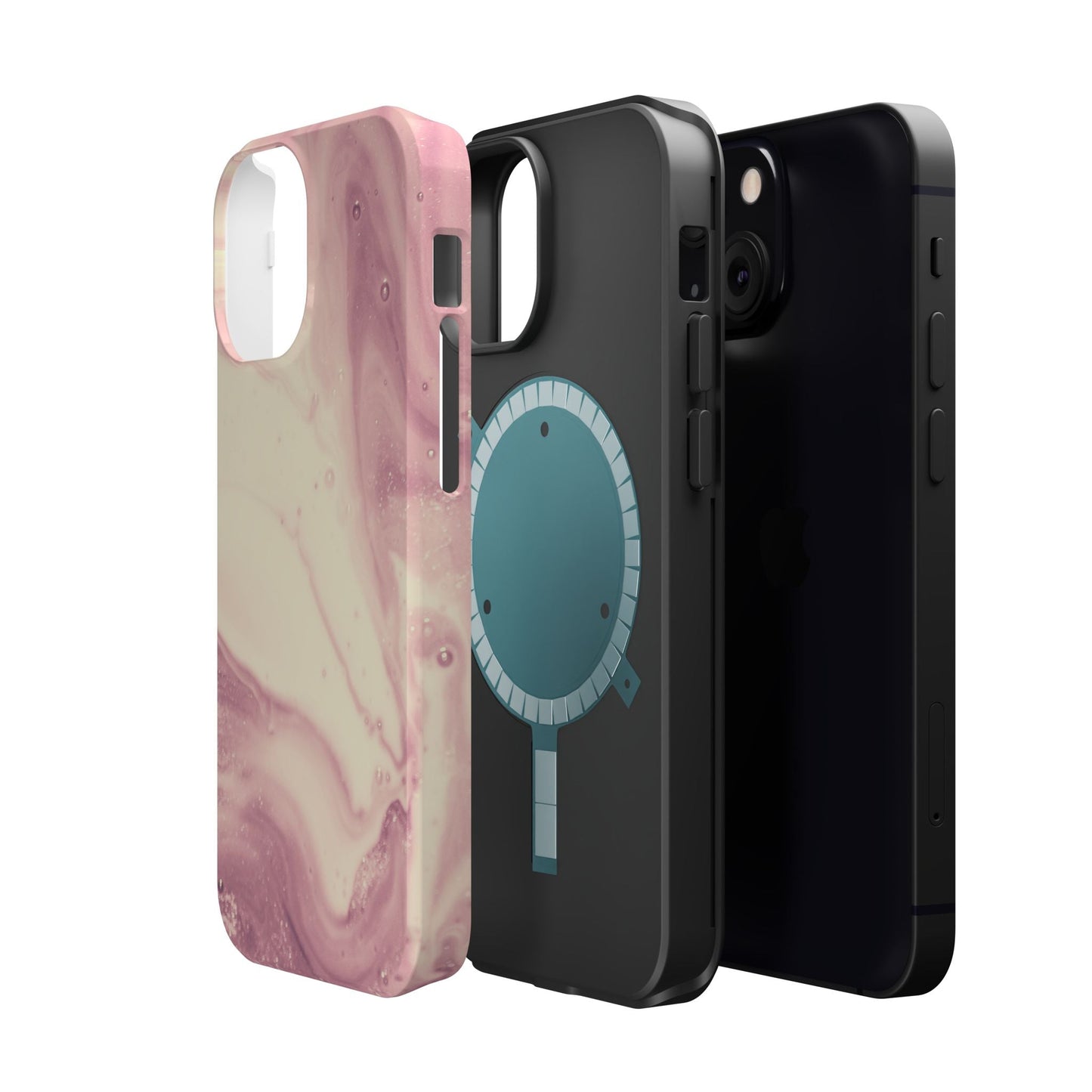 Blush Marble Glow – MagSafe Case with Pink & Rose Gold Marble Design - BOGO Cases