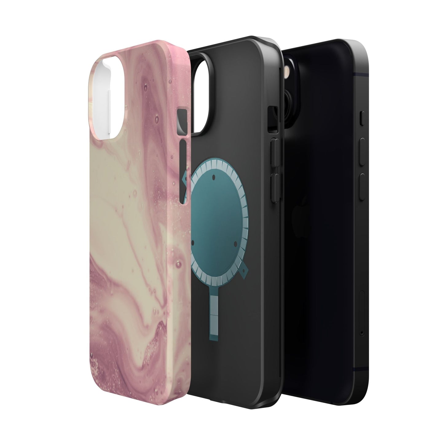 Blush Marble Glow – MagSafe Case with Pink & Rose Gold Marble Design - BOGO Cases