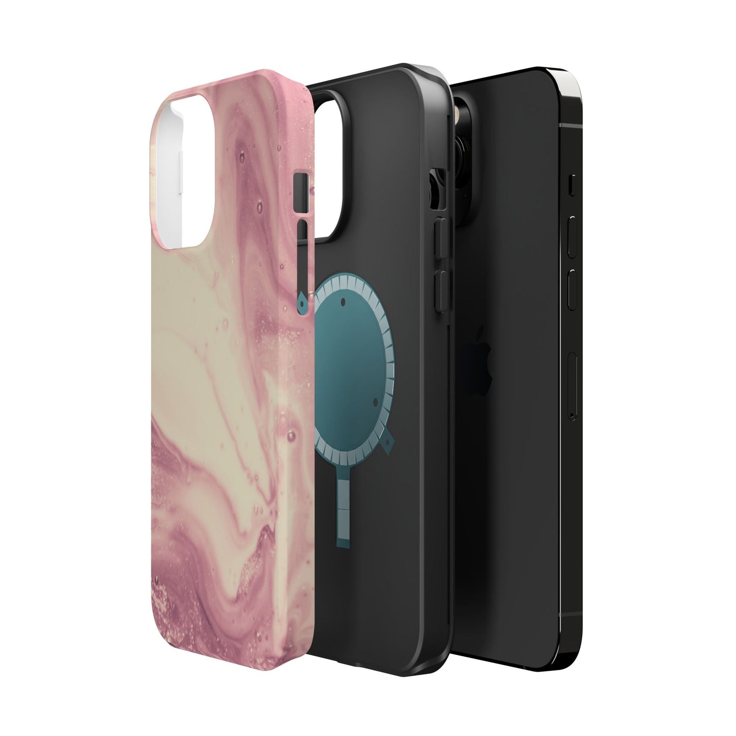 Blush Marble Glow – MagSafe Case with Pink & Rose Gold Marble Design - BOGO Cases