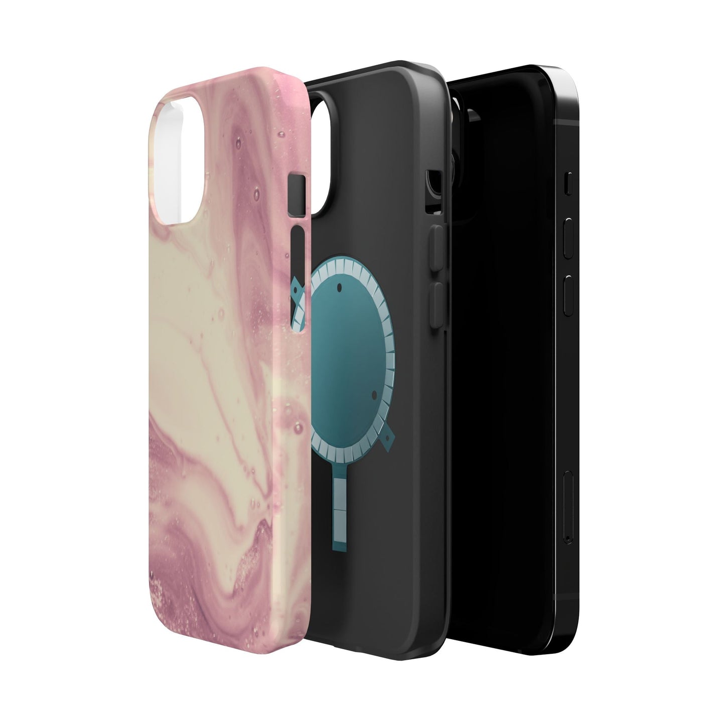 Blush Marble Glow – MagSafe Case with Pink & Rose Gold Marble Design - BOGO Cases