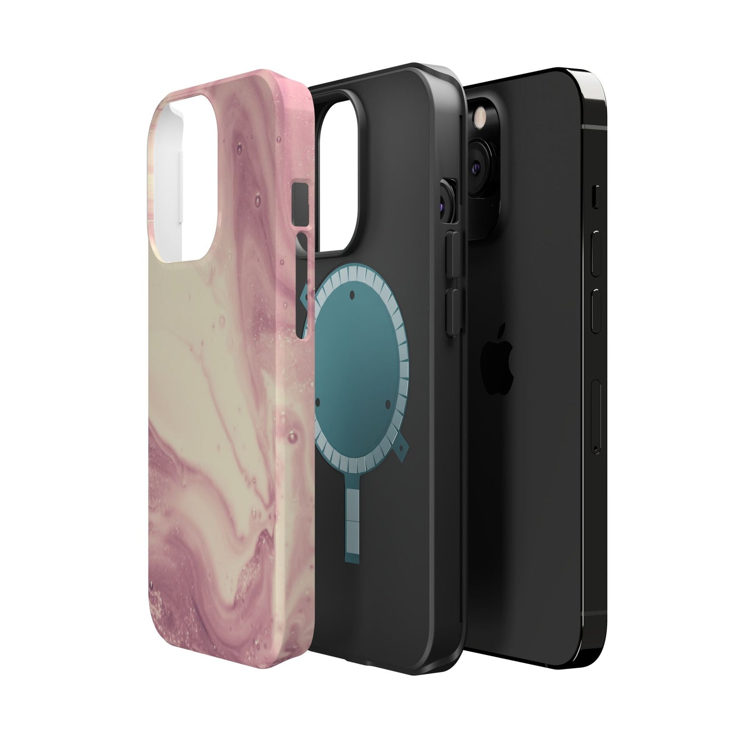 Blush Marble Glow – MagSafe Case with Pink & Rose Gold Marble Design - BOGO Cases