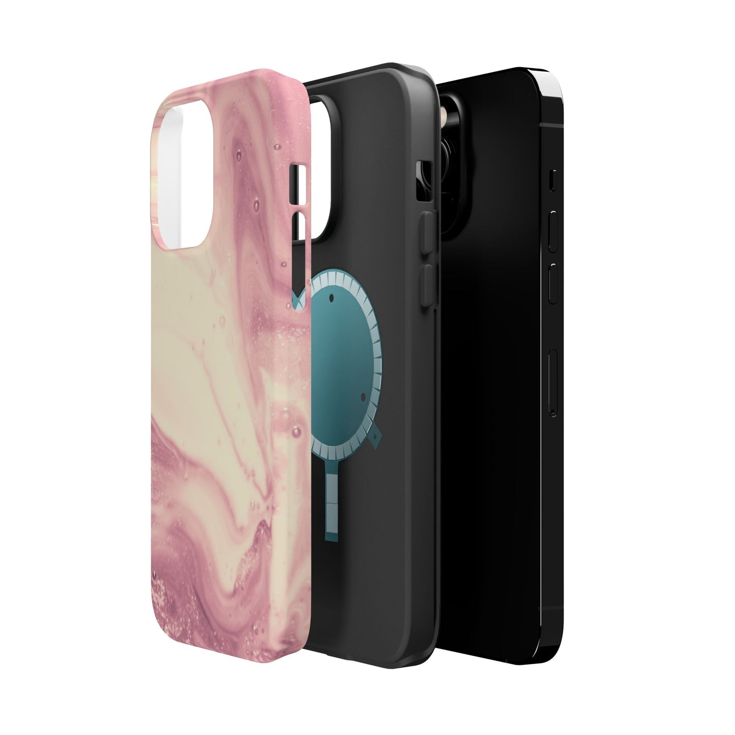 Blush Marble Glow – MagSafe Case with Pink & Rose Gold Marble Design - BOGO Cases