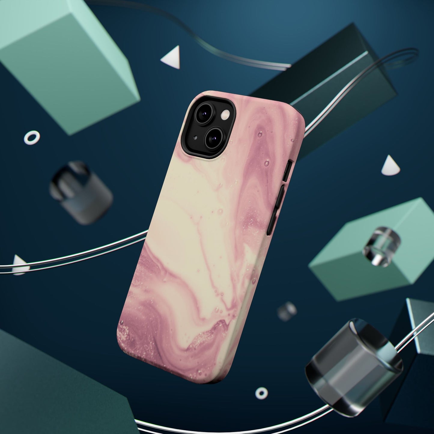 Blush Marble Glow – MagSafe Case with Pink & Rose Gold Marble Design - BOGO Cases