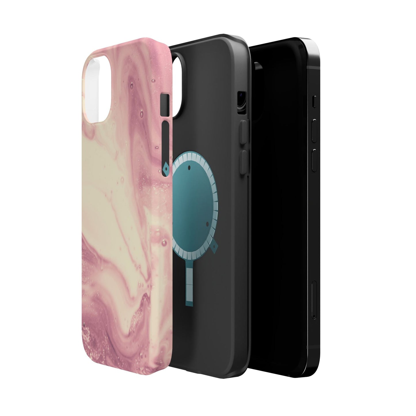 Blush Marble Glow – MagSafe Case with Pink & Rose Gold Marble Design - BOGO Cases