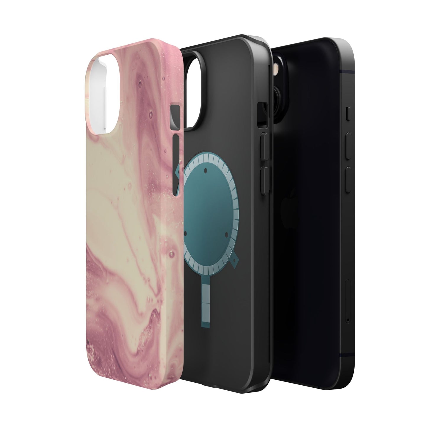 Blush Marble Glow – MagSafe Case with Pink & Rose Gold Marble Design - BOGO Cases