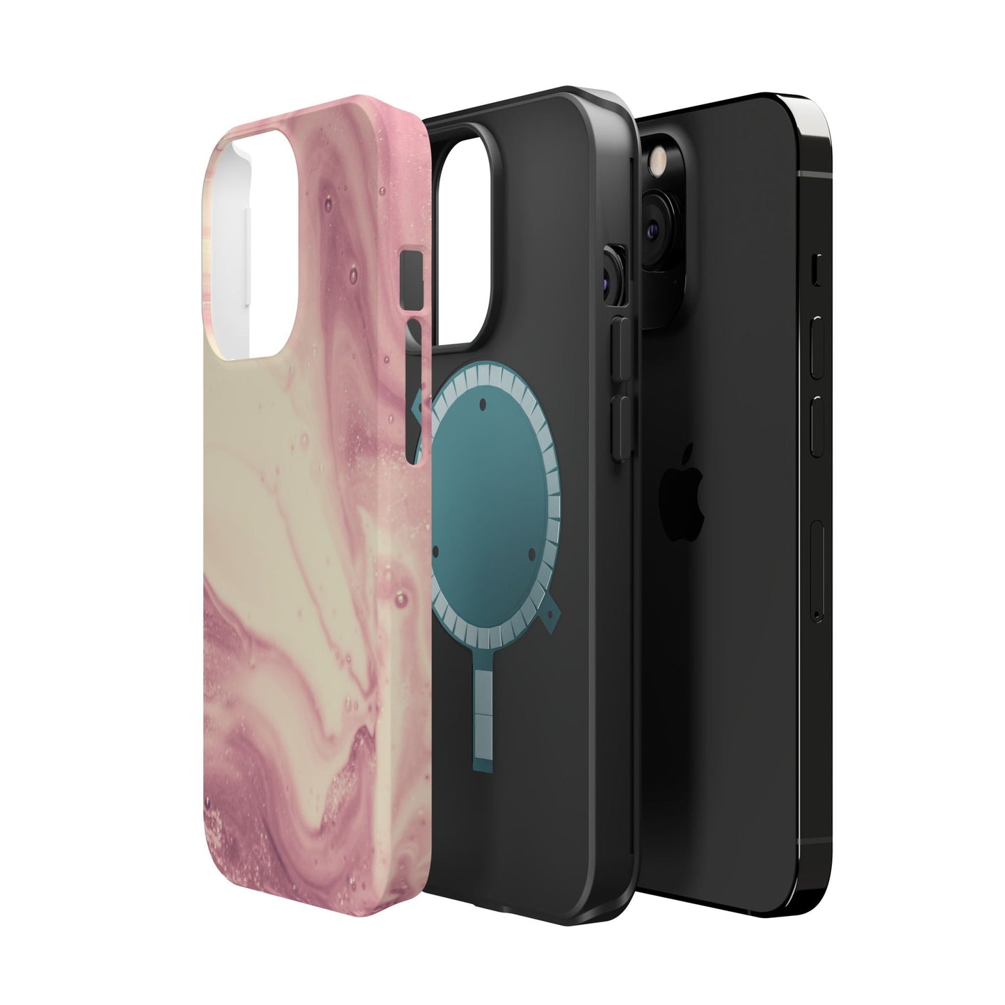 Blush Marble Glow – MagSafe Case with Pink & Rose Gold Marble Design - BOGO Cases