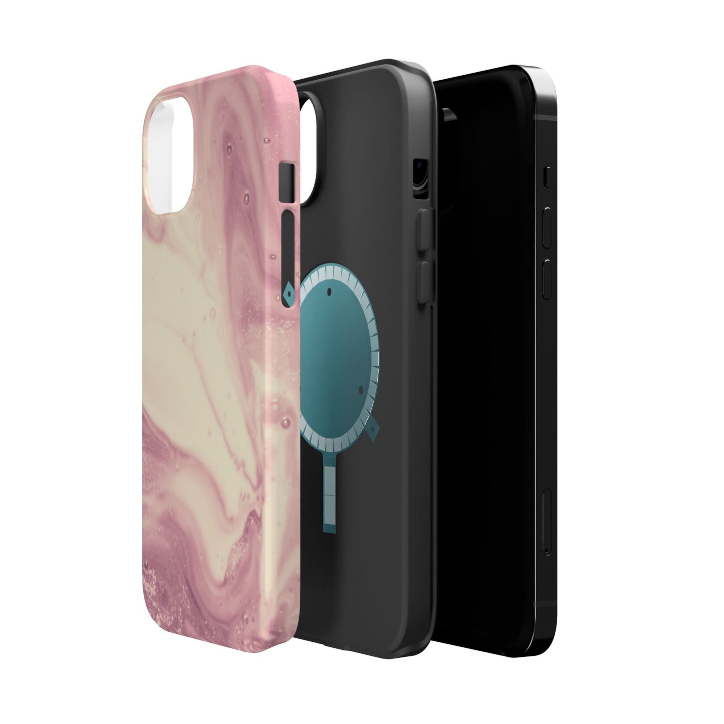 Blush Marble Glow – MagSafe Case with Pink & Rose Gold Marble Design - BOGO Cases