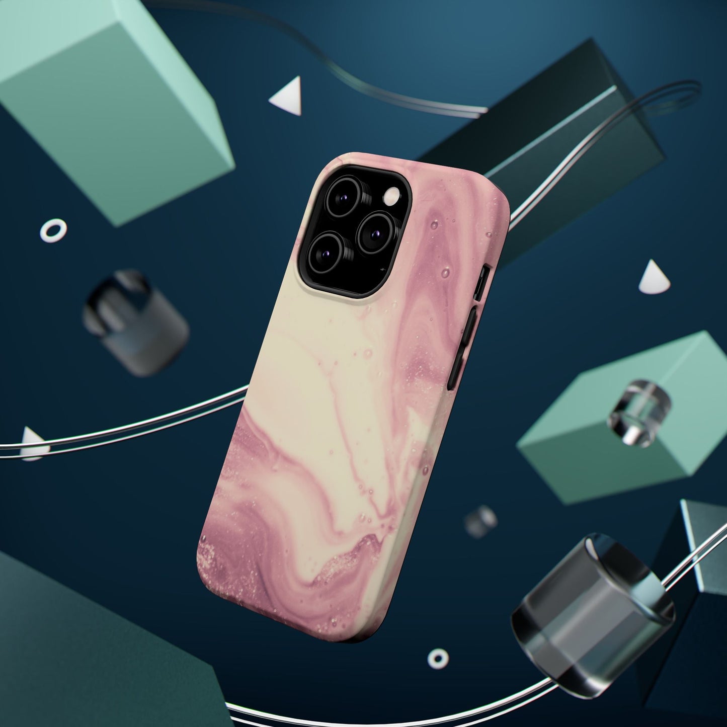 Blush Marble Glow – MagSafe Case with Pink & Rose Gold Marble Design - BOGO Cases