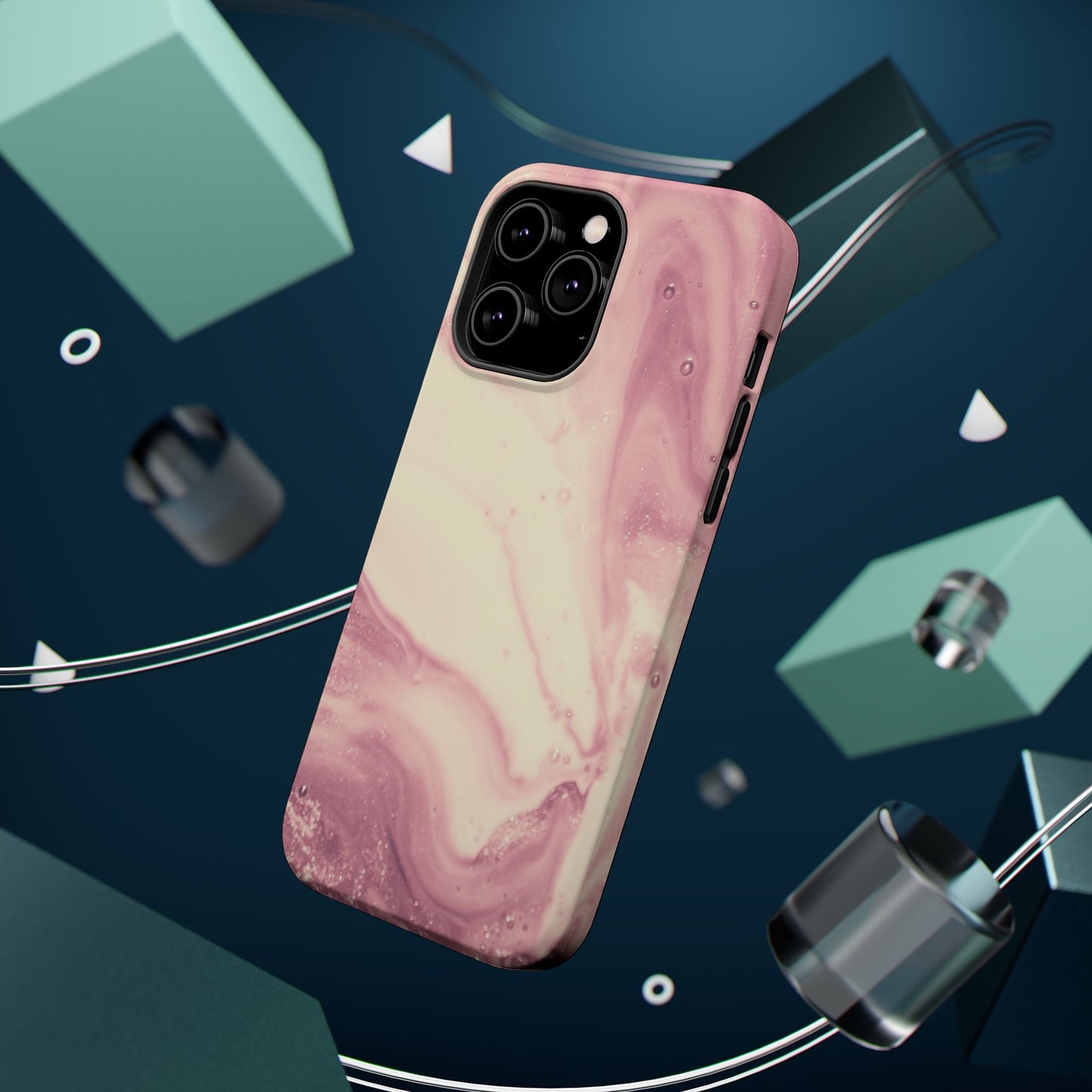 Blush Marble Glow – MagSafe Case with Pink & Rose Gold Marble Design - BOGO Cases