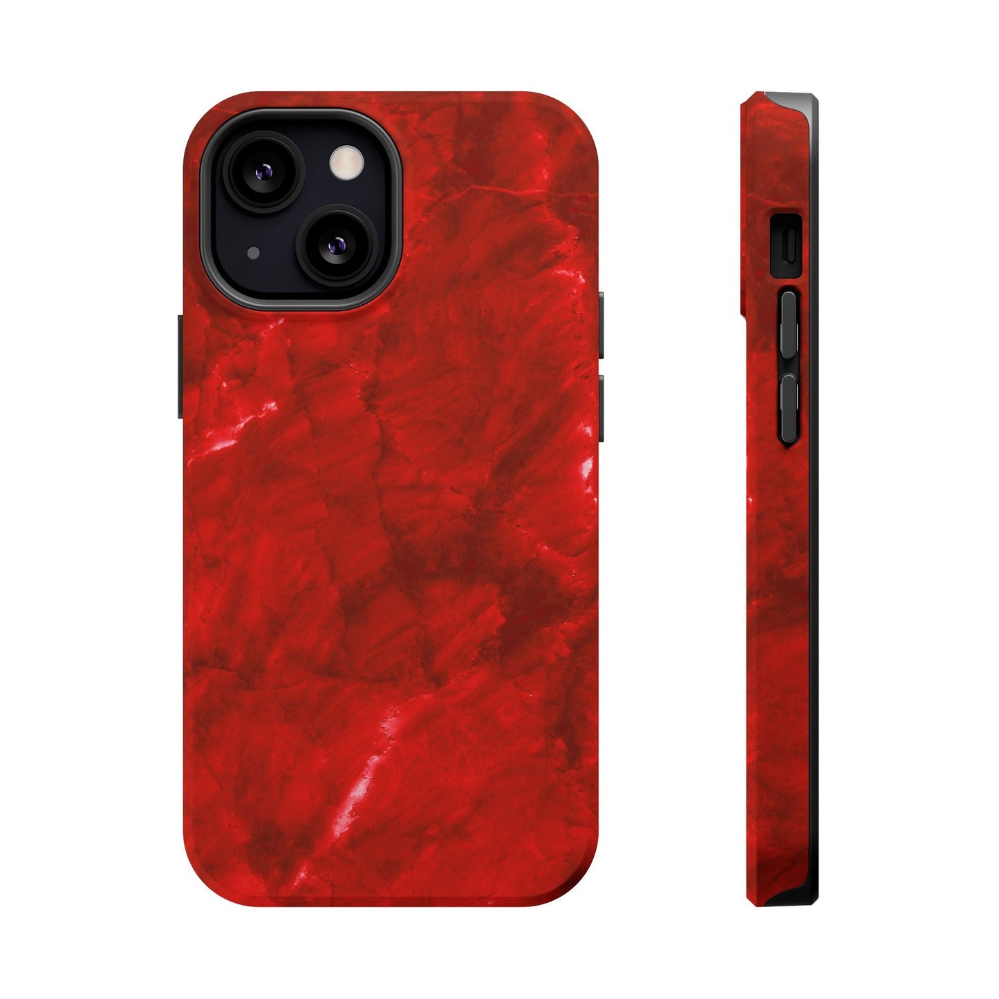 Bold Red Marble MagSafe iPhone Case – Luxe Design Meets Magnetic Precision - BOGO Cases