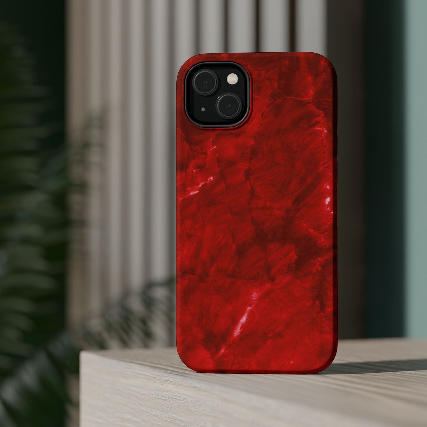 Bold Red Marble MagSafe iPhone Case – Luxe Design Meets Magnetic Precision - BOGO Cases