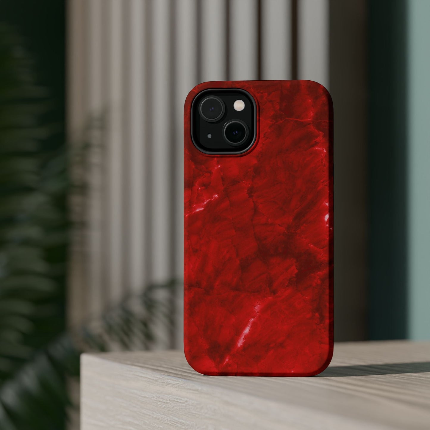 Bold Red Marble MagSafe iPhone Case – Luxe Design Meets Magnetic Precision - BOGO Cases