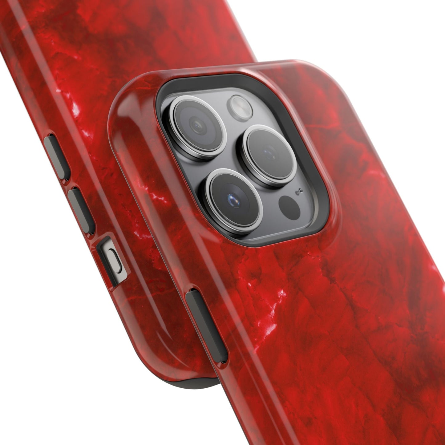 Bold Red Marble MagSafe iPhone Case – Luxe Design Meets Magnetic Precision - BOGO Cases