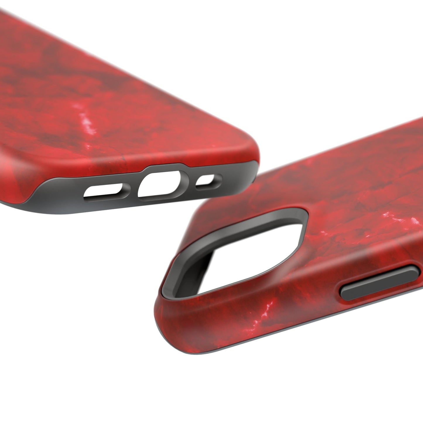 Bold Red Marble MagSafe iPhone Case – Luxe Design Meets Magnetic Precision - BOGO Cases