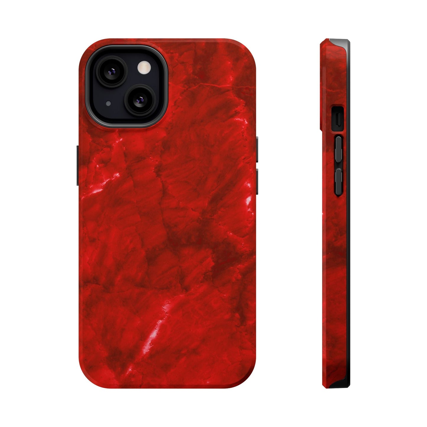 Bold Red Marble MagSafe iPhone Case – Luxe Design Meets Magnetic Precision - BOGO Cases