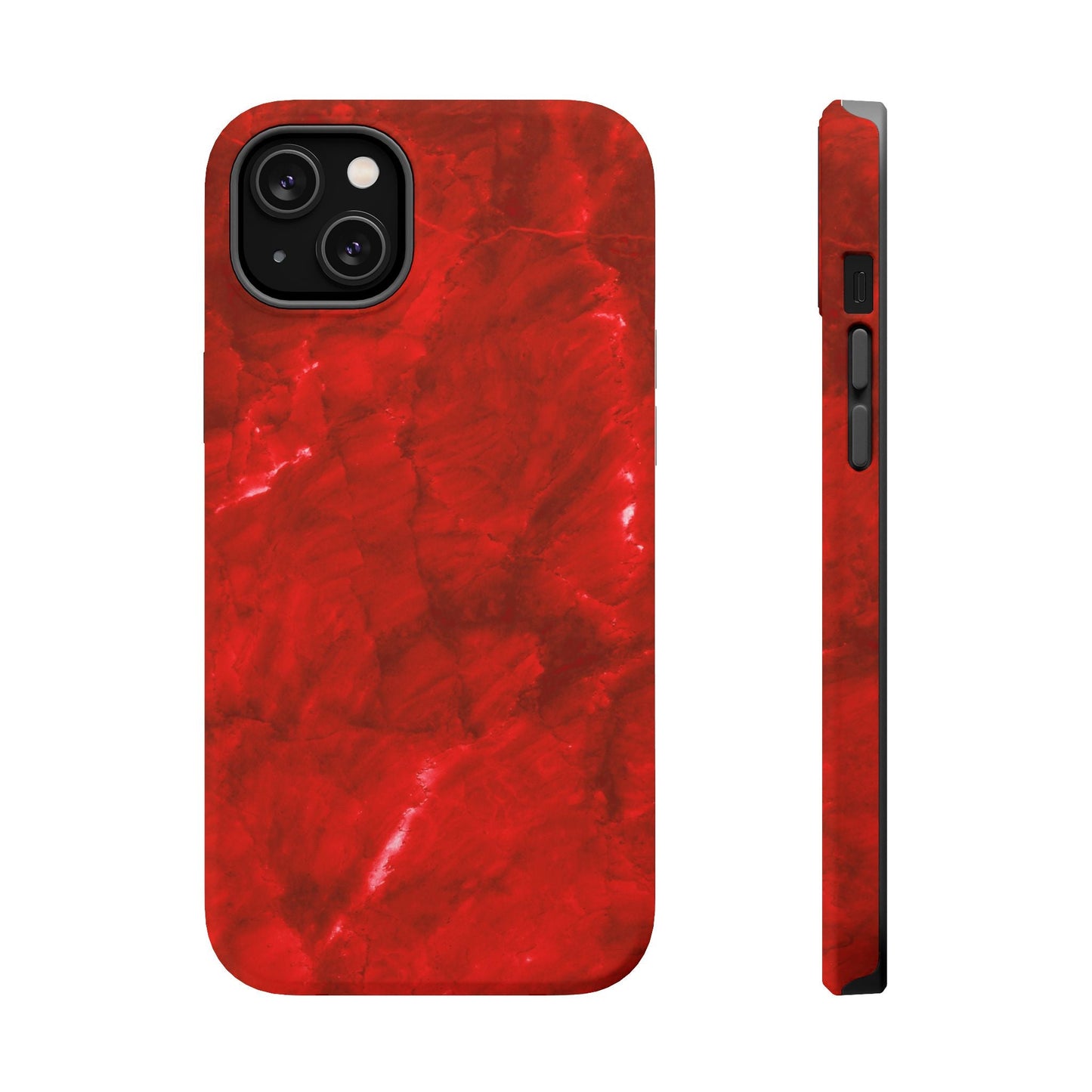 Bold Red Marble MagSafe iPhone Case – Luxe Design Meets Magnetic Precision - BOGO Cases