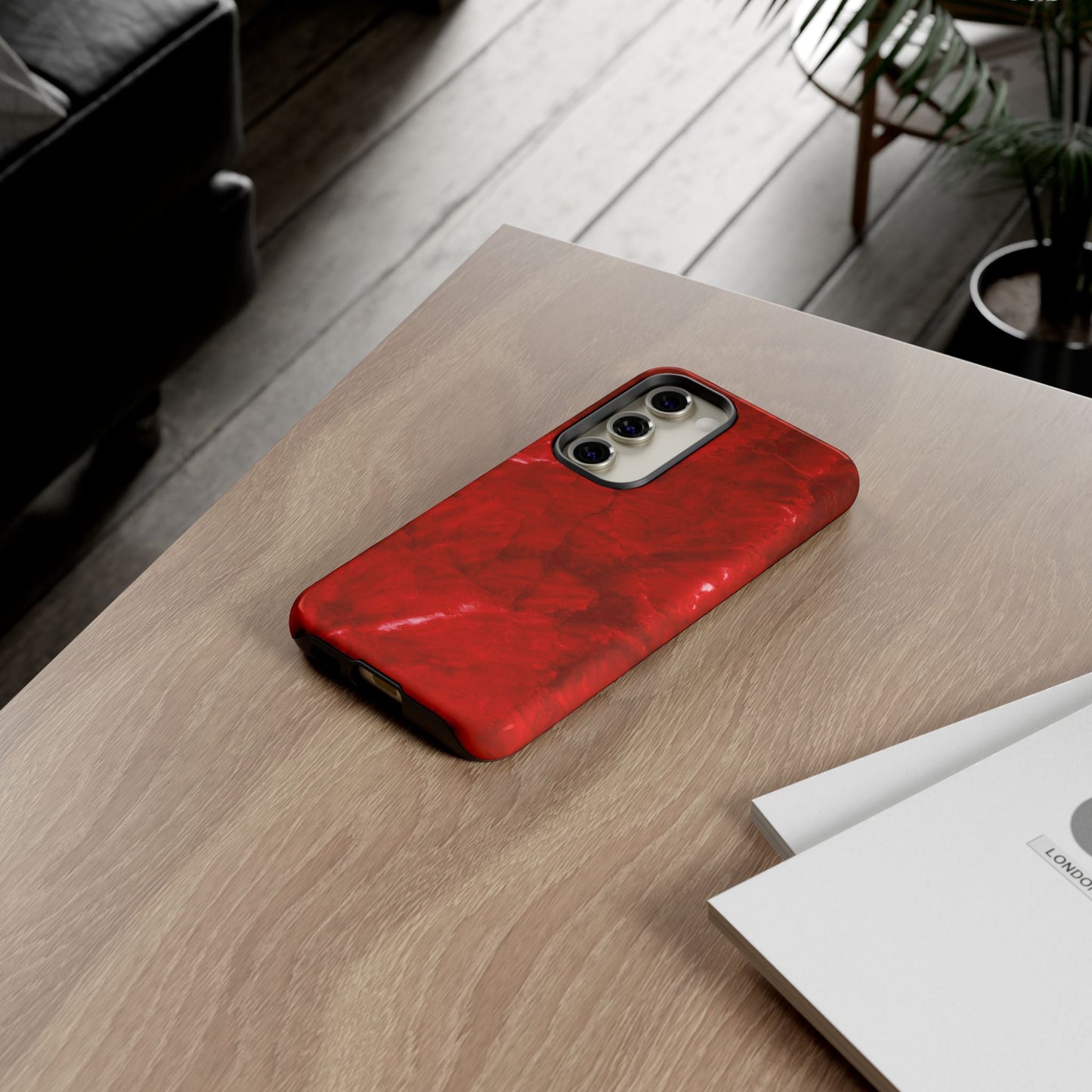Bold Red Marble Samsung Galaxy Case – Luxe Modern Design with Vibrant Finish - BOGO Cases