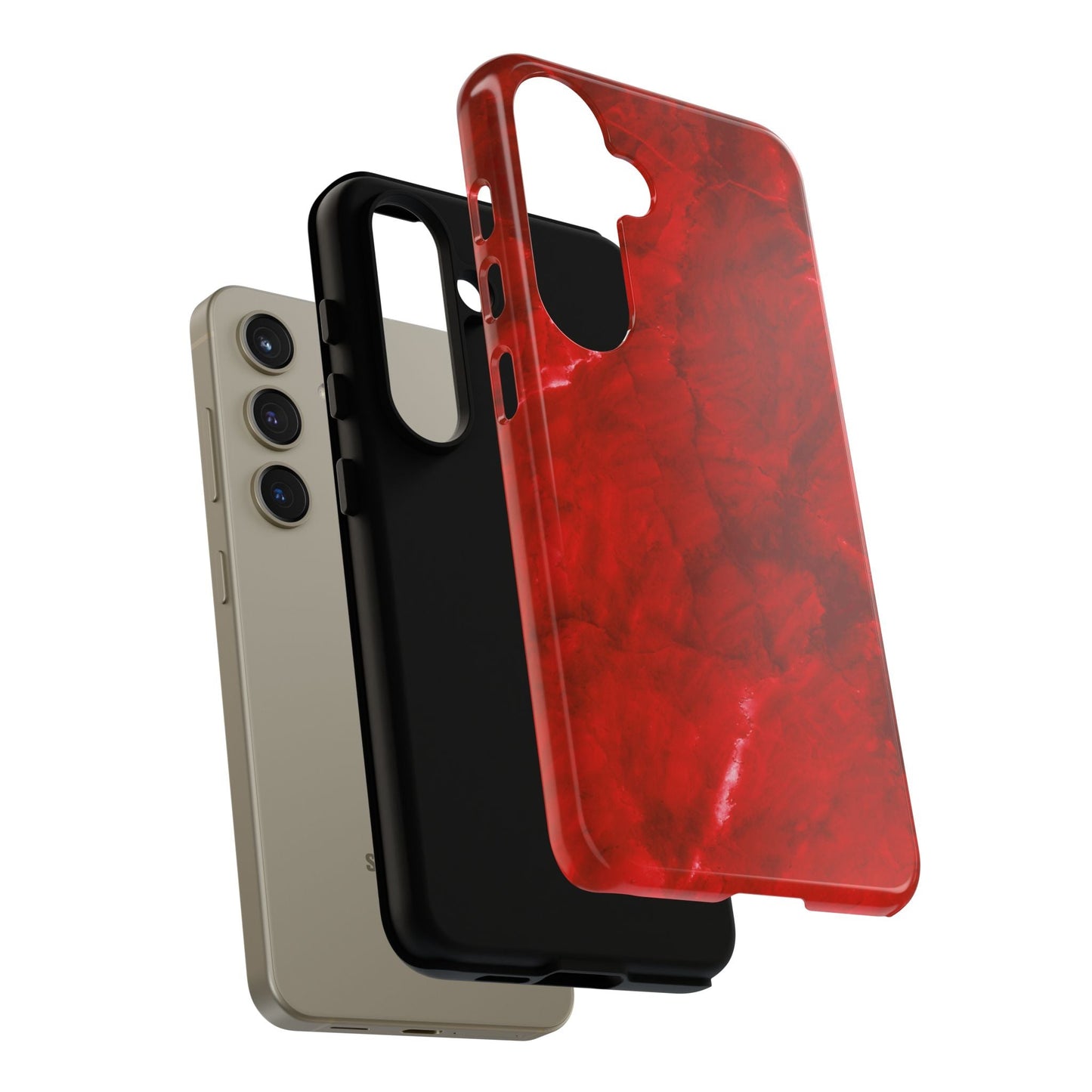 Bold Red Marble Samsung Galaxy Case – Luxe Modern Design with Vibrant Finish - BOGO Cases