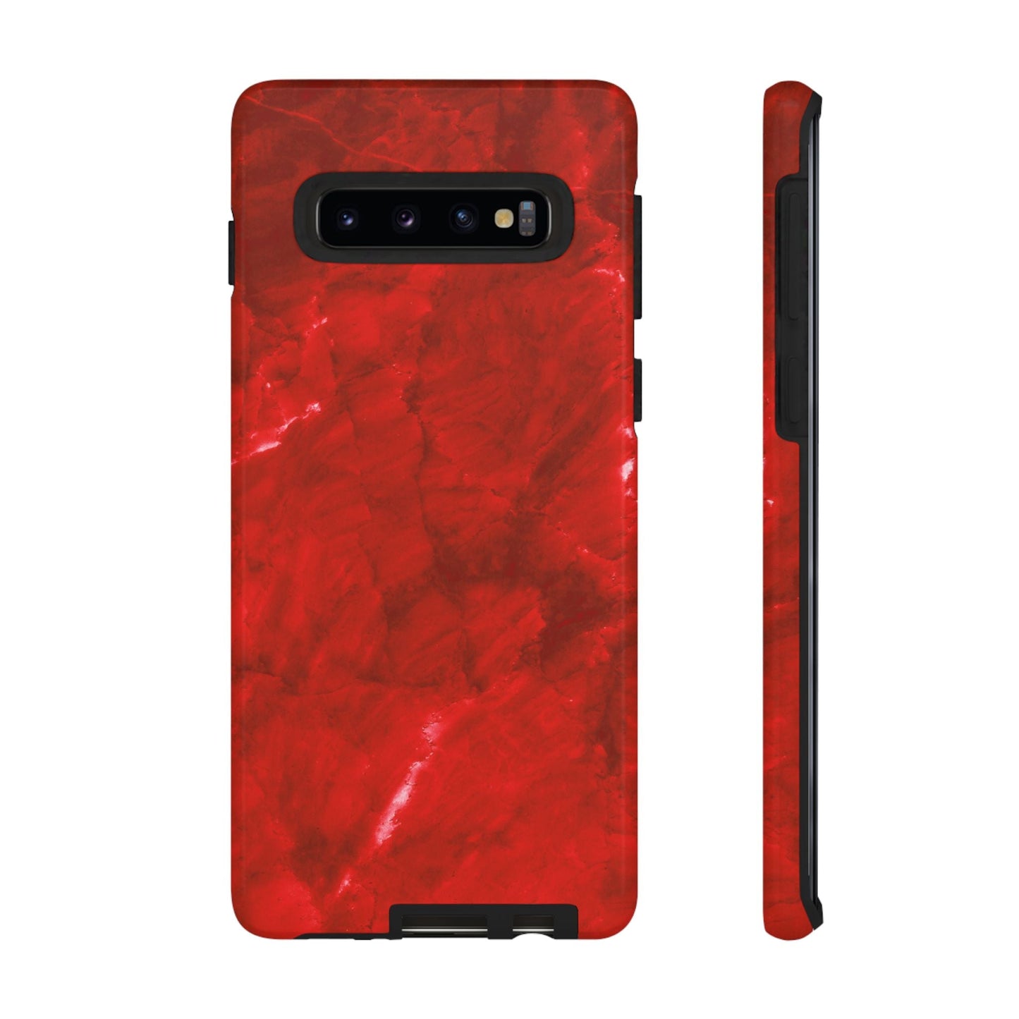 Bold Red Marble Samsung Galaxy Case – Luxe Modern Design with Vibrant Finish - BOGO Cases