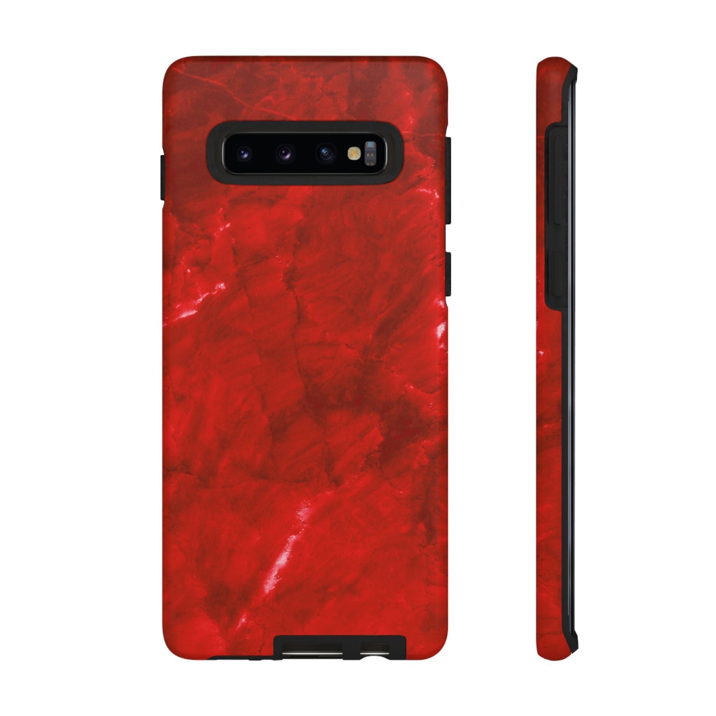 Bold Red Marble Samsung Galaxy Case – Luxe Modern Design with Vibrant Finish - BOGO Cases