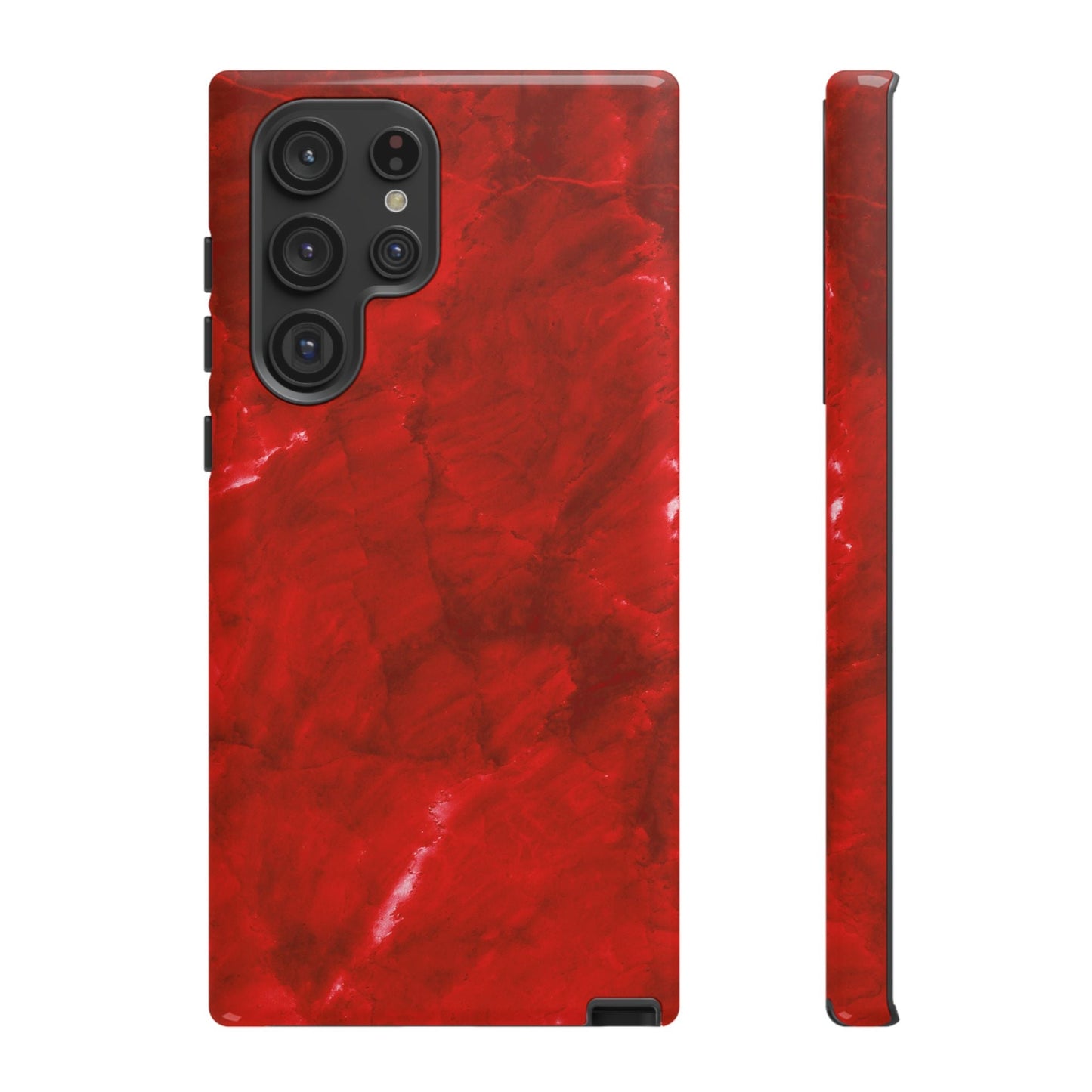 Bold Red Marble Samsung Galaxy Case – Luxe Modern Design with Vibrant Finish - BOGO Cases