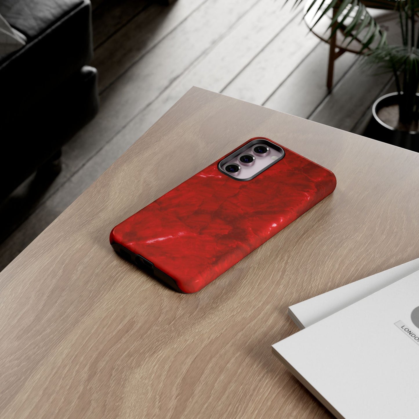 Bold Red Marble Samsung Galaxy Case – Luxe Modern Design with Vibrant Finish - BOGO Cases