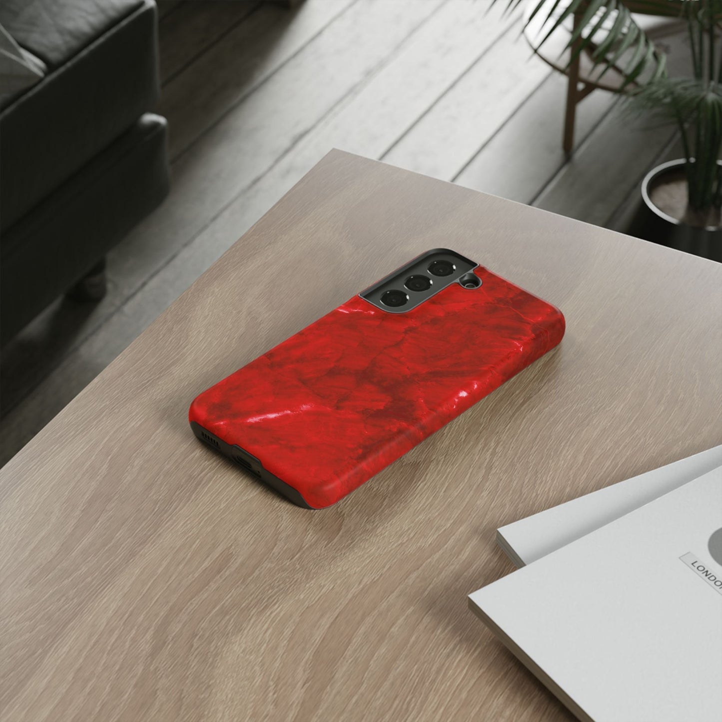 Bold Red Marble Samsung Galaxy Case – Luxe Modern Design with Vibrant Finish - BOGO Cases