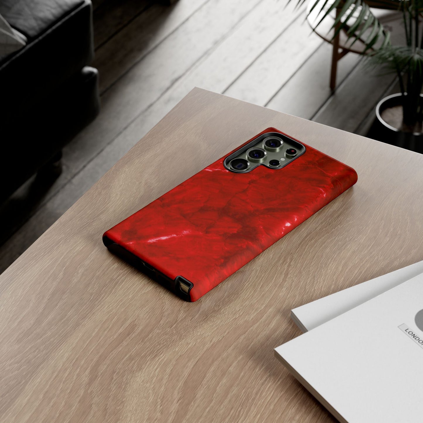Bold Red Marble Samsung Galaxy Case – Luxe Modern Design with Vibrant Finish - BOGO Cases