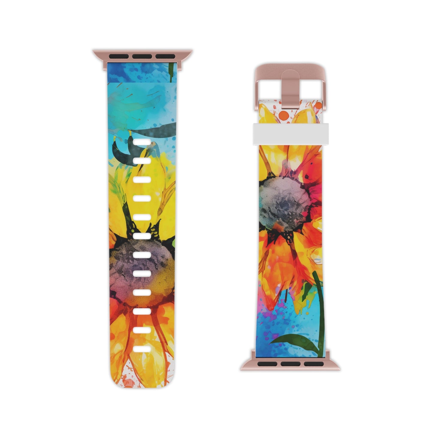 Bold Watercolor Sunflowers Apple Watch Band - BOGO Cases