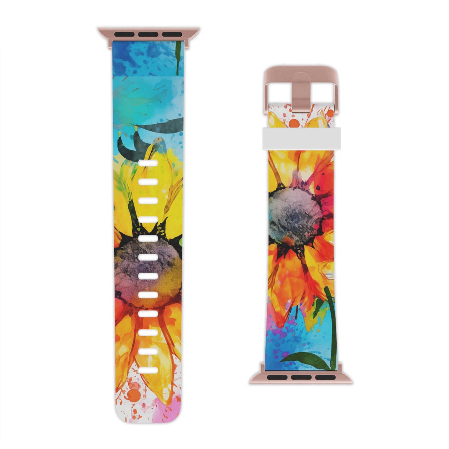 Bold Watercolor Sunflowers Apple Watch Band - BOGO Cases