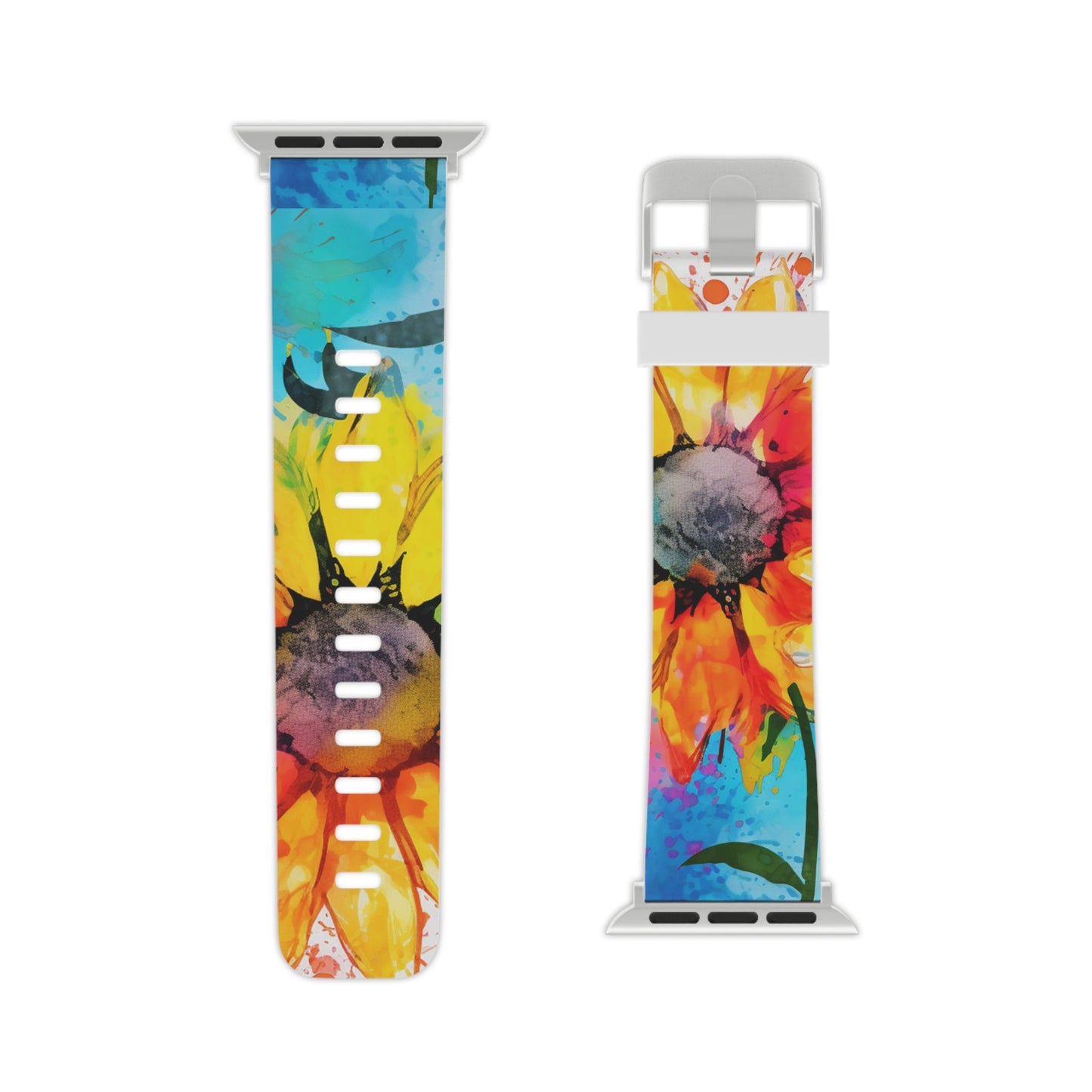Bold Watercolor Sunflowers Apple Watch Band - BOGO Cases
