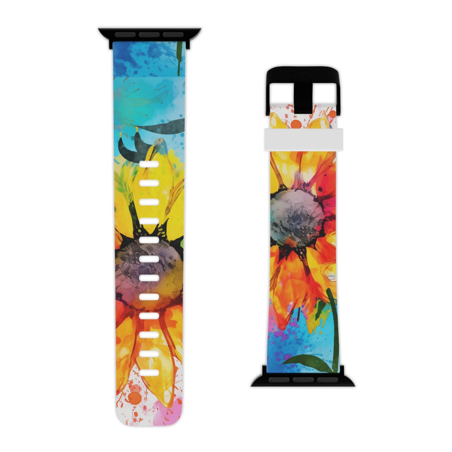 Bold Watercolor Sunflowers Apple Watch Band - BOGO Cases