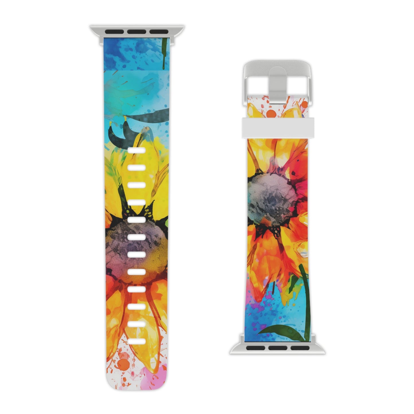 Bold Watercolor Sunflowers Apple Watch Band - BOGO Cases