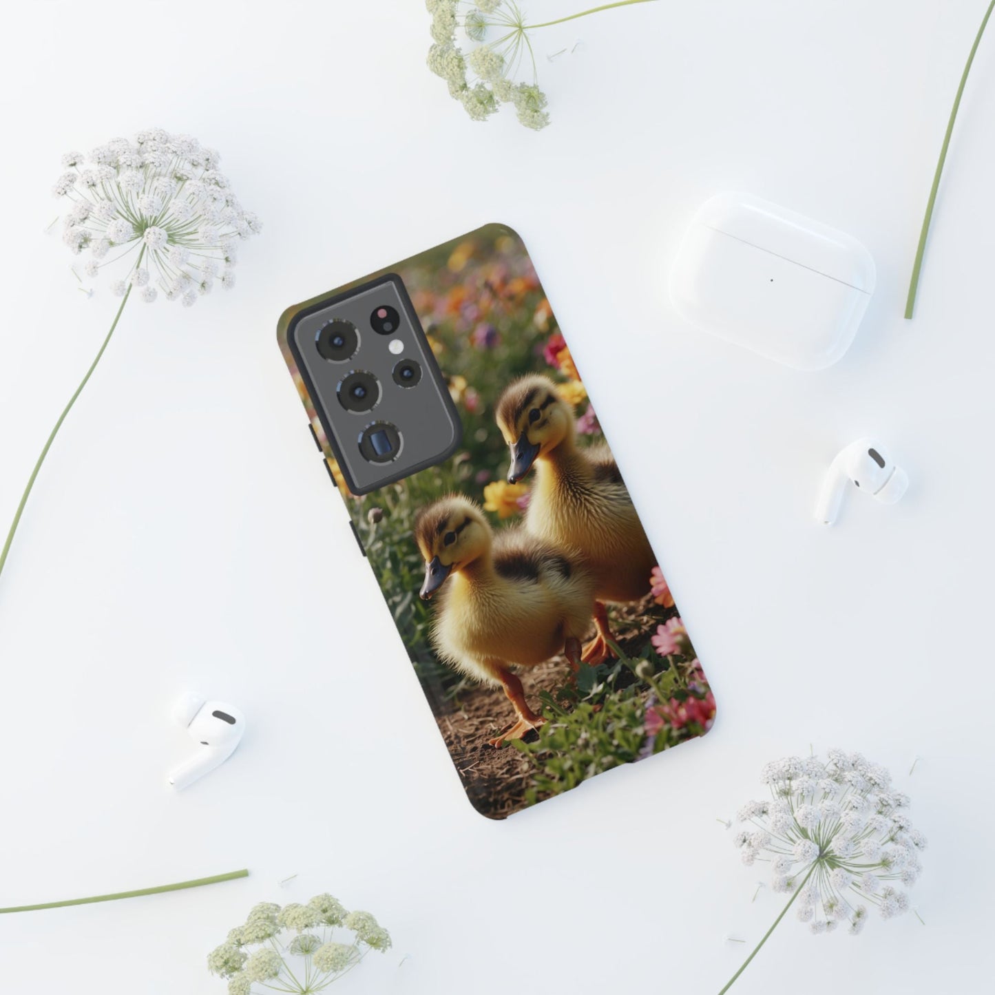 Charming Ducklings in Floral Garden - Samsung Galaxy Case - BOGO Cases