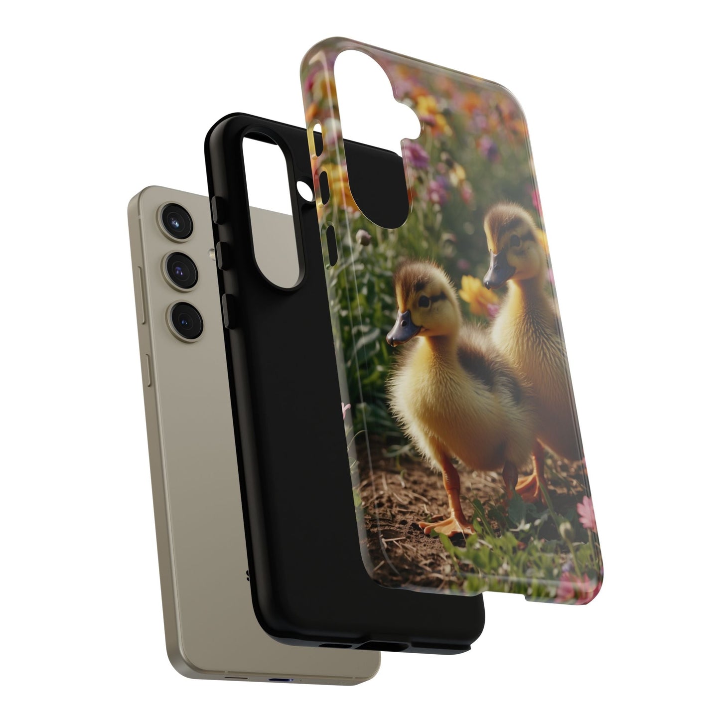 Charming Ducklings in Floral Garden - Samsung Galaxy Case - BOGO Cases