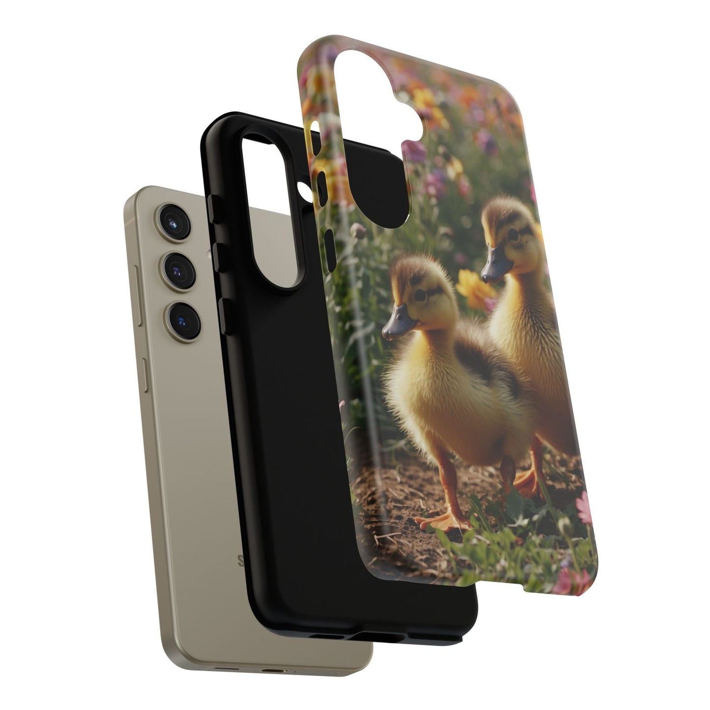 Charming Ducklings in Floral Garden - Samsung Galaxy Case - BOGO Cases