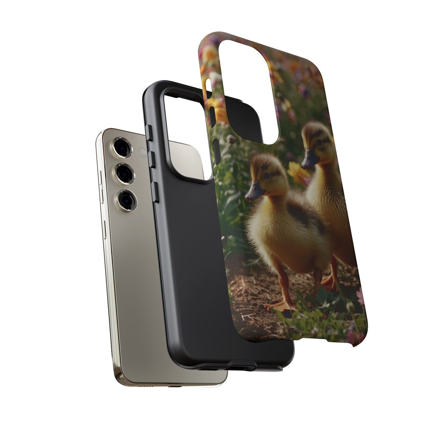 Charming Ducklings in Floral Garden - Samsung Galaxy Case - BOGO Cases