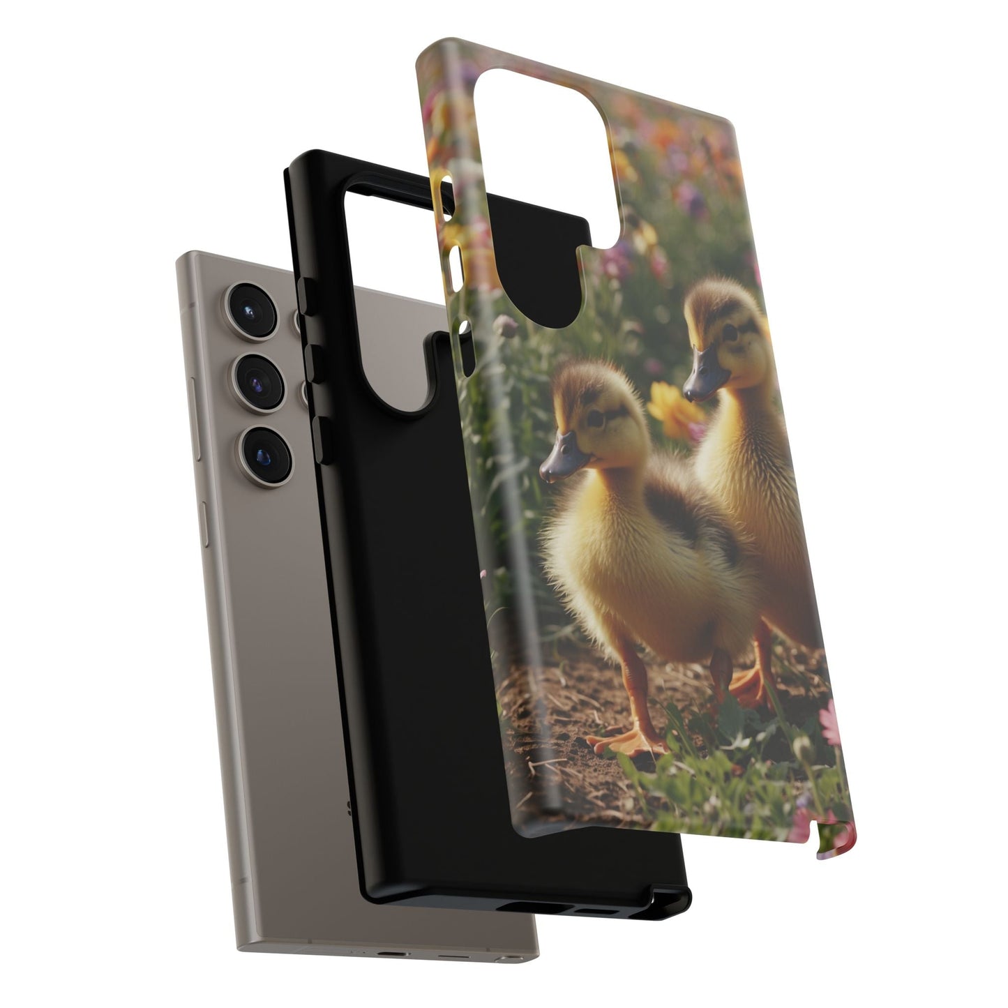 Charming Ducklings in Floral Garden - Samsung Galaxy Case - BOGO Cases