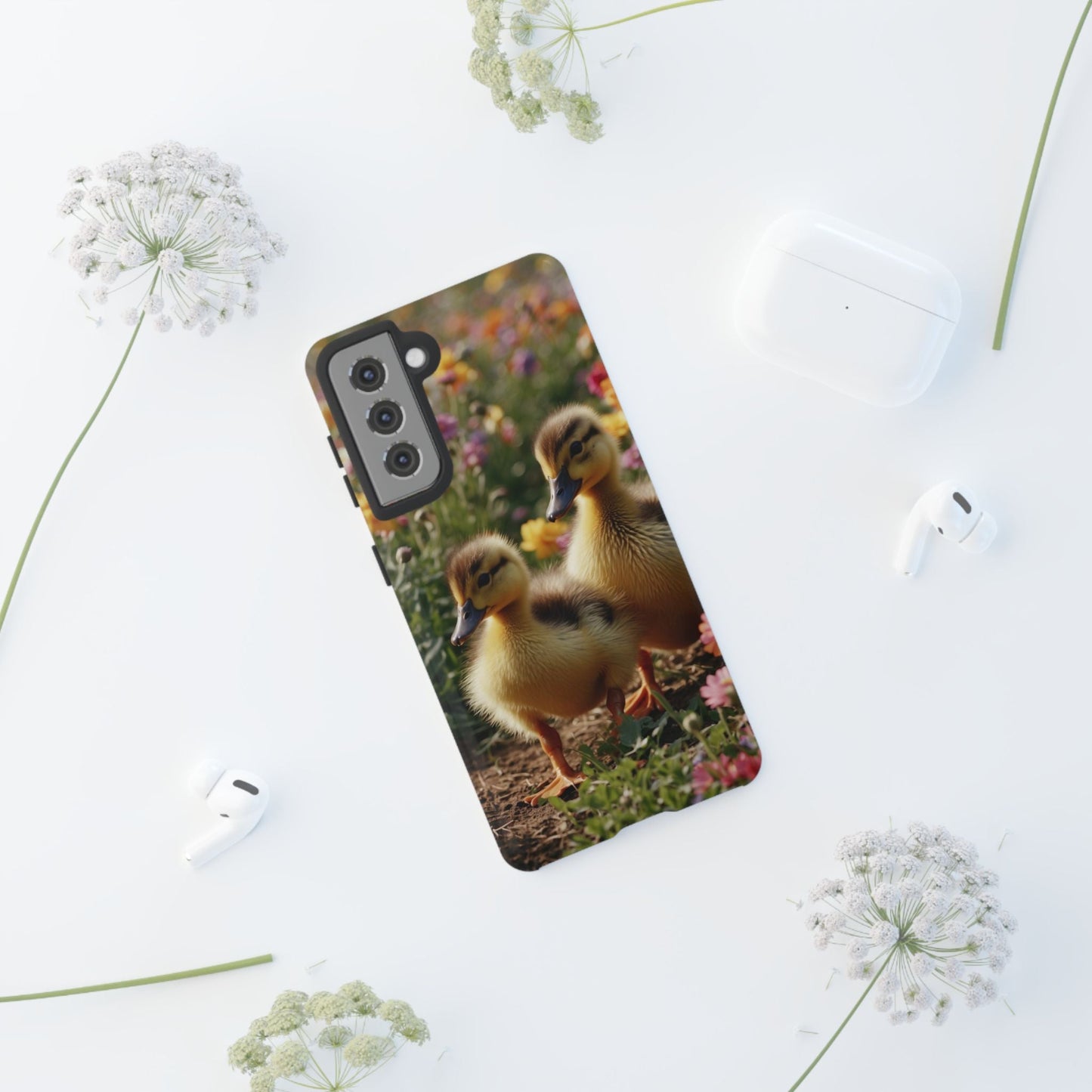 Charming Ducklings in Floral Garden - Samsung Galaxy Case - BOGO Cases