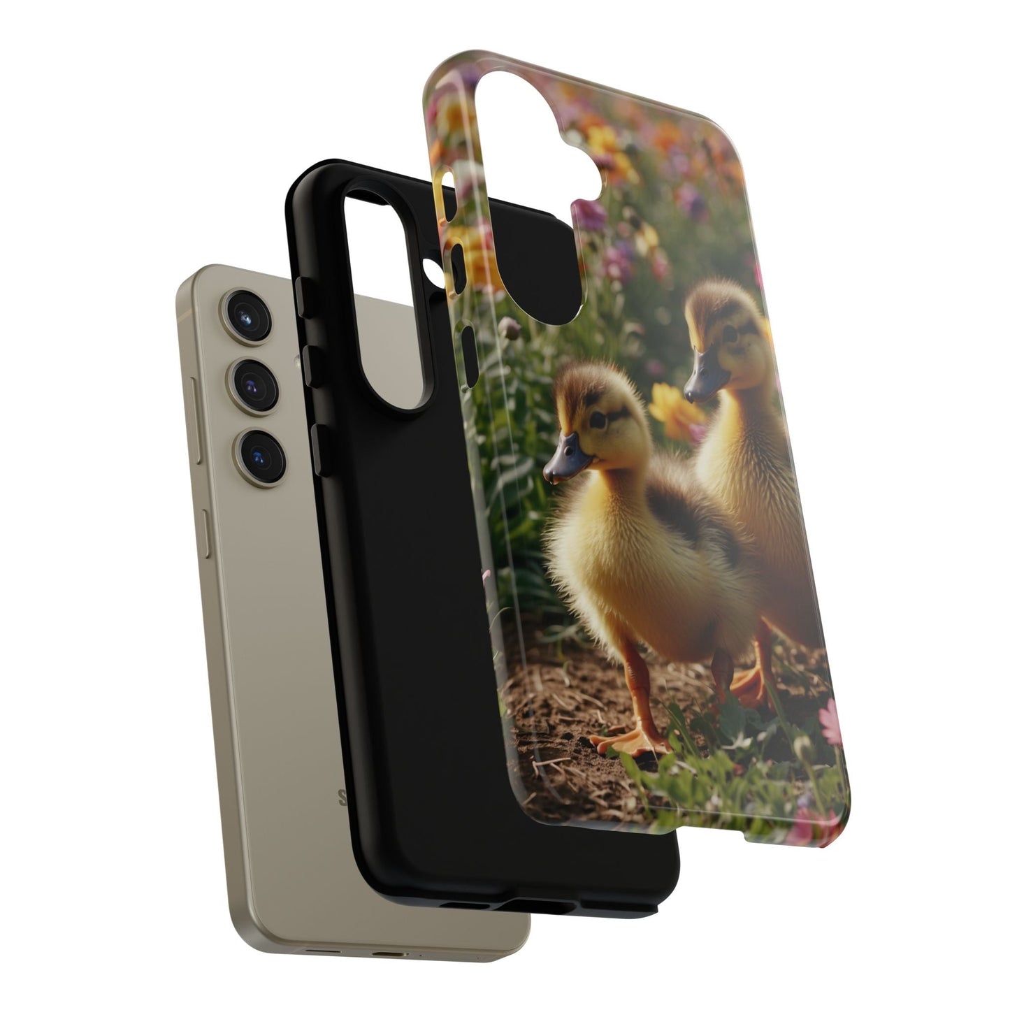 Charming Ducklings in Floral Garden - Samsung Galaxy Case - BOGO Cases